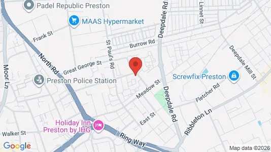 Apartments for rent i Preston - Lancashire - kort over placeringen