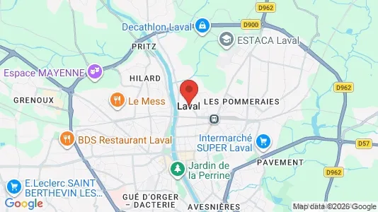 Rooms for rent i Laval - kort over placeringen