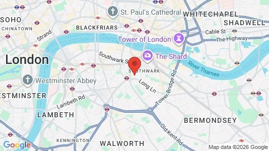 Rooms for rent i London SE1 - kort over placeringen