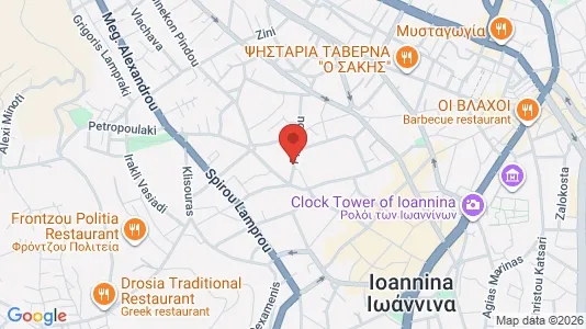 Apartments for rent i Ioannina - kort over placeringen
