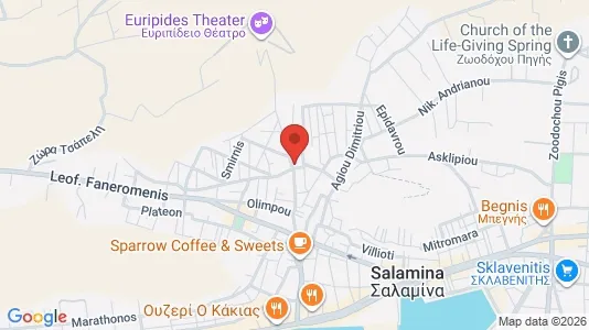Apartments for rent i Salamis - kort over placeringen