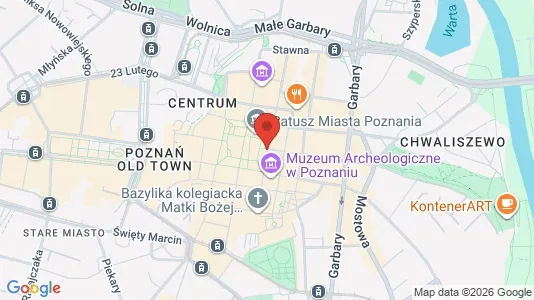 Rooms for rent i Poznań - kort over placeringen