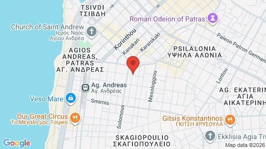 Apartments for rent i Patras - kort over placeringen
