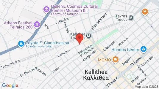 Apartments for rent i Kallithea - kort over placeringen