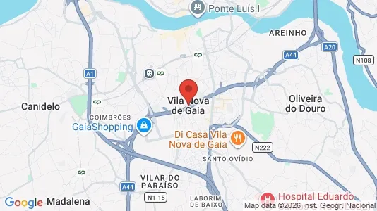 Apartments for rent i Vila Nova de Gaia - kort over placeringen