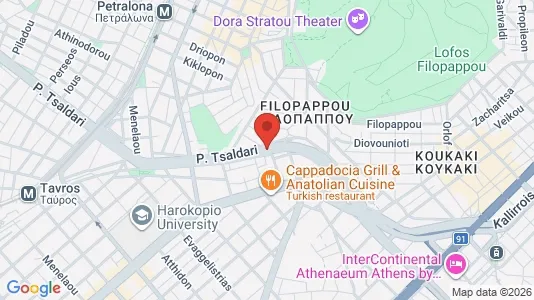 Apartments for rent i Kallithea - kort over placeringen