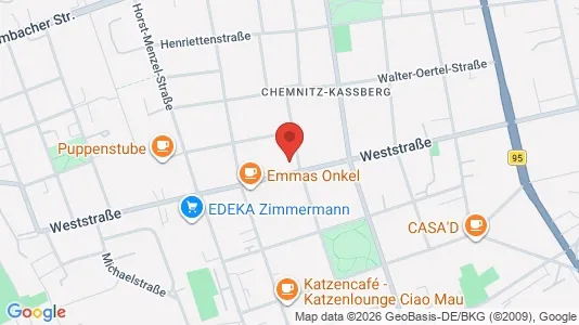 Apartments for rent i Chemnitz - kort over placeringen