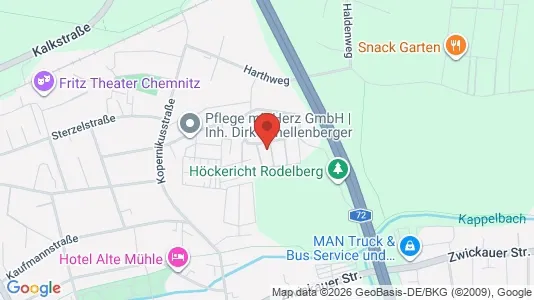Apartments for rent i Chemnitz - kort over placeringen