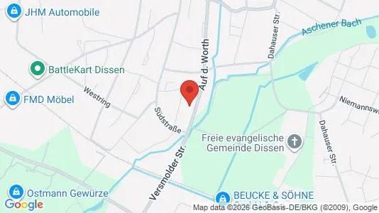 Apartments for rent i Osnabrück - kort over placeringen