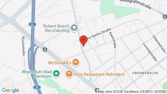 Apartments for rent i Duisburg - kort over placeringen