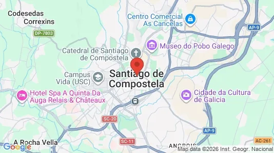 Houses for rent i Santiago de Compostela - kort over placeringen