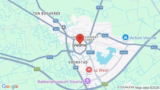 Apartments for rent i Veurne - kort over placeringen