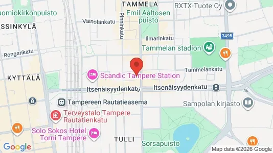 Apartments for rent i Tampere Keskinen - kort over placeringen