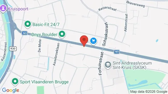 Apartments for rent i Brugge - kort over placeringen