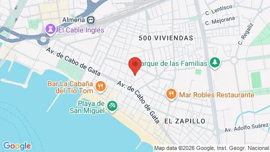 Apartments for rent i Almería - kort over placeringen