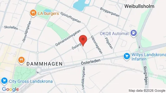 Apartments for rent i Landskrona - kort over placeringen