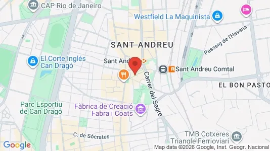 Apartments for rent i Barcelona Sant Andreu - kort over placeringen