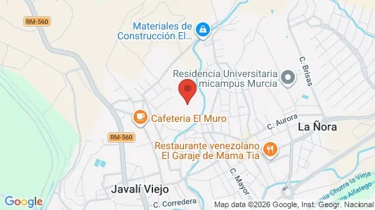 Rooms for rent i Murcia - kort over placeringen