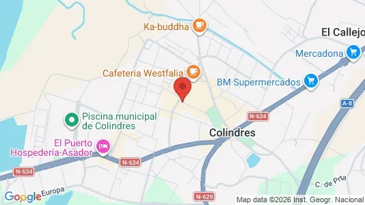 Apartments for rent i Colindres - kort over placeringen