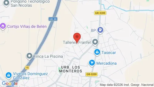 Apartments for rent i Gójar - kort over placeringen