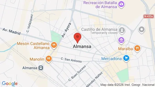 Apartments for rent i Almansa - kort over placeringen