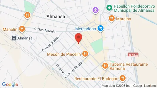 Apartments for rent i Almansa - kort over placeringen