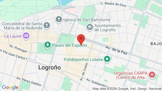 Apartments for rent i Logroño - kort over placeringen