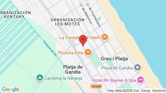 Apartments for rent i Gandia - kort over placeringen
