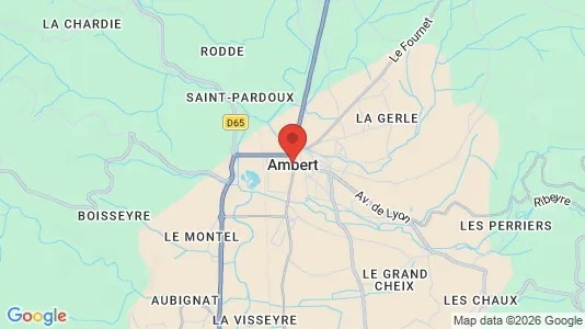 Apartments for rent i Ambert - kort over placeringen