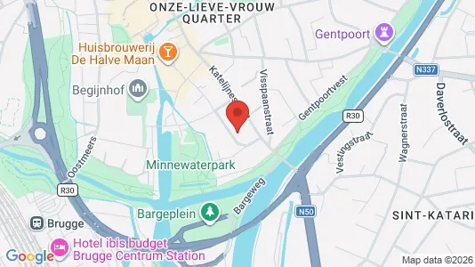 Apartments for rent i Brugge - kort over placeringen