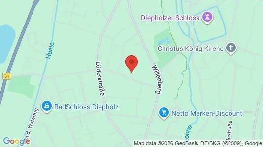 Apartments for rent i Diepholz - kort over placeringen