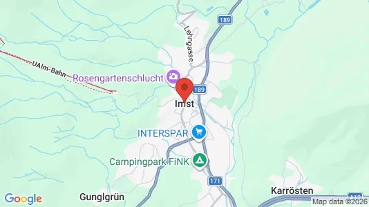 Apartments for rent i Imst - kort over placeringen