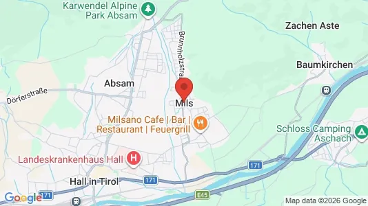 Apartments for rent i Mils - kort over placeringen