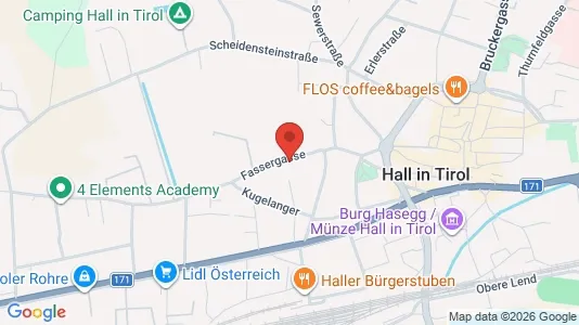 Apartments for rent i Hall in Tirol - kort over placeringen