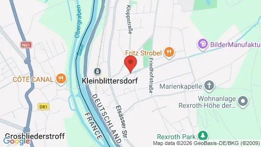 Apartments for rent i Saarbrücken - kort over placeringen