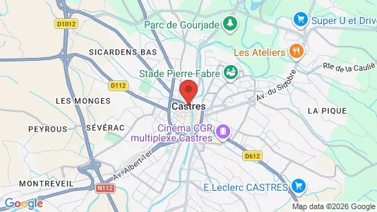 Houses for rent i Castres - kort over placeringen