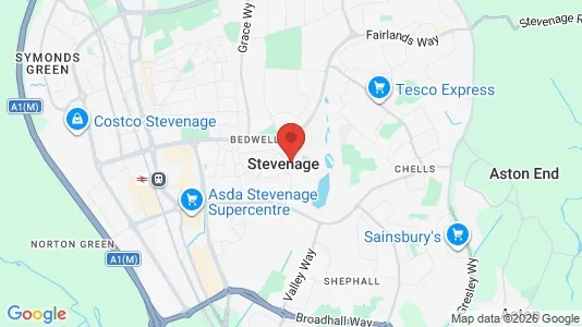 Houses for rent i Stevenage - Hertfordshire - kort over placeringen