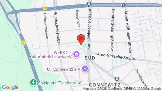 Apartments for rent i Leipzig - kort over placeringen