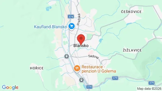Apartments for rent i Blansko - kort over placeringen