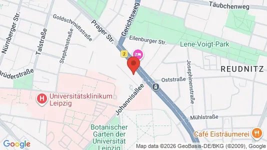 Apartments for rent i Leipzig - kort over placeringen