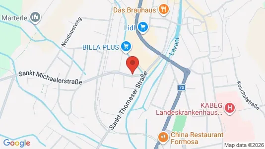 Apartments for rent i Frantschach-Sankt Gertraud - kort over placeringen
