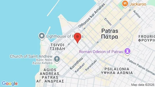 Apartments for rent i Patras - kort over placeringen