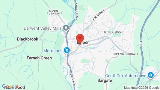 Houses for rent i Belper - Derbyshire - kort over placeringen