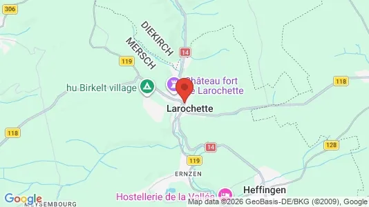 Apartments for rent i Larochette - kort over placeringen