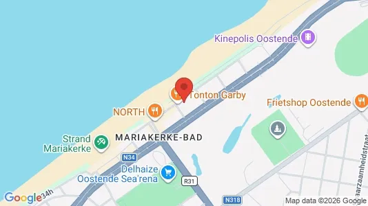 Apartments for rent i Oostende - kort over placeringen