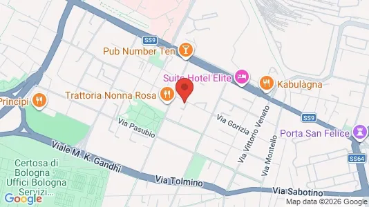 Apartments for rent i Bologna - kort over placeringen