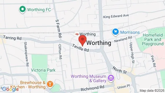 Apartments for rent i Worthing - West Sussex - kort over placeringen