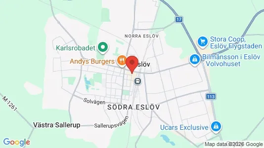 Houses for rent i Eslöv - kort over placeringen