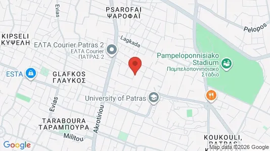 Apartments for rent i Patras - kort over placeringen