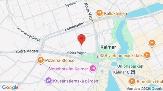 Rooms for rent i Kalmar - kort over placeringen